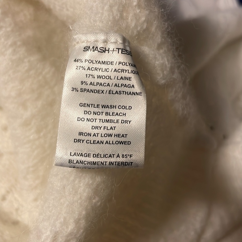 Smash + Tess Elegant White Open-Front Sweater - Picture 7 of 7